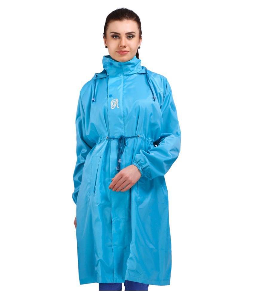Goodluck Polyester Long Raincoat - Blue Goodluck Polyester Long Raincoat - Blue