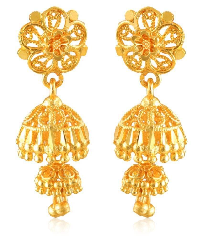 Vighnaharta Elegant Twinkling Beautiful Gold Plated Screw back Jumbo Jhumki Earring for Women and Girls {VFJ1380ERG} Vighnaharta Elegant Twinkling Beautiful Gold Plated Screw back Jumbo Jhumki Earring for Women and Girls {VFJ1380ERG}