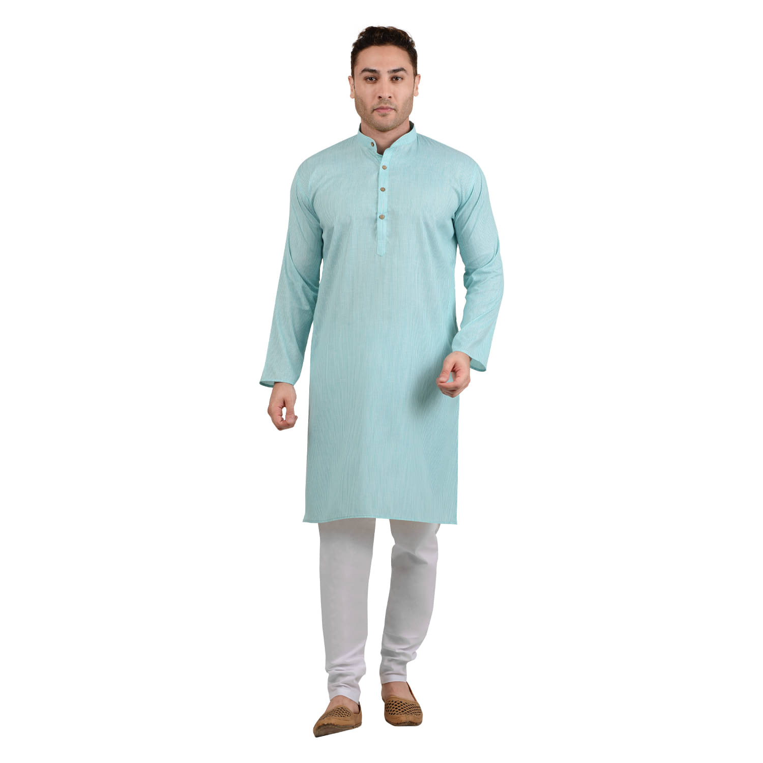 Maharaja Dark Green Polyester Blend Kurta Pyjama Set Maharaja Dark Green Polyester Blend Kurta Pyjama Set