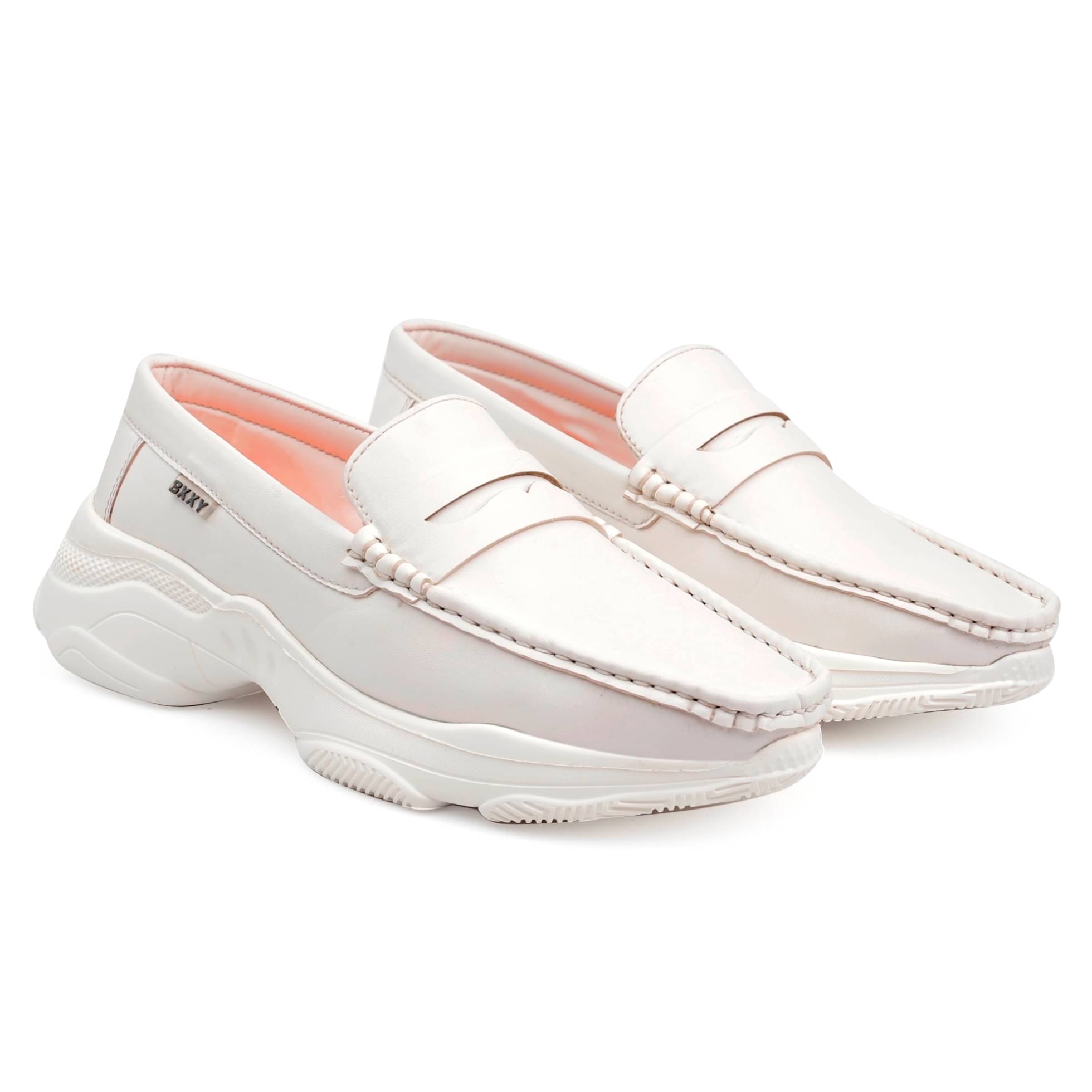     			BXXY White Loafers