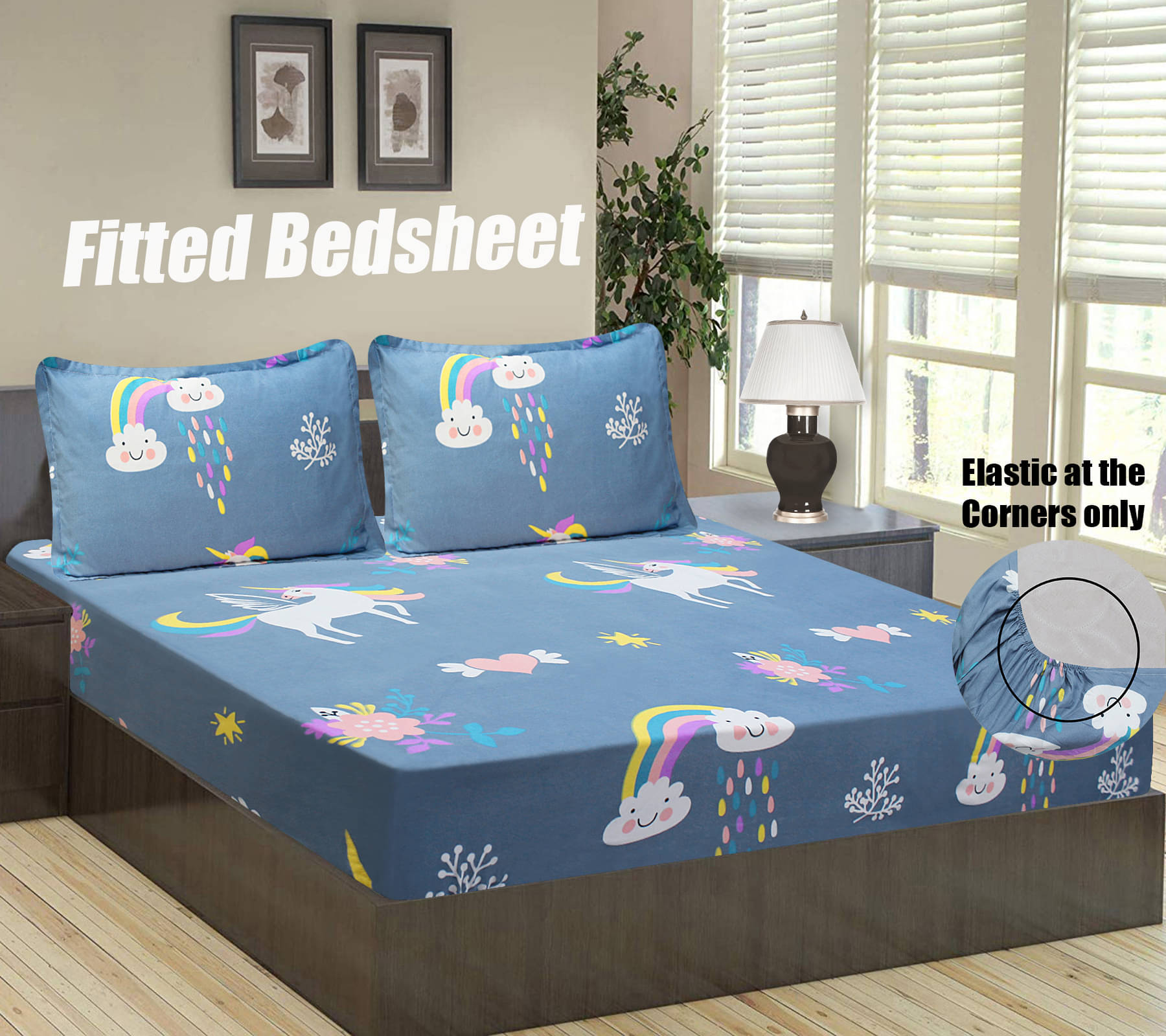     			Home Candy Cotton Floral 1 Bedsheet with 2 Pillow Covers - Red