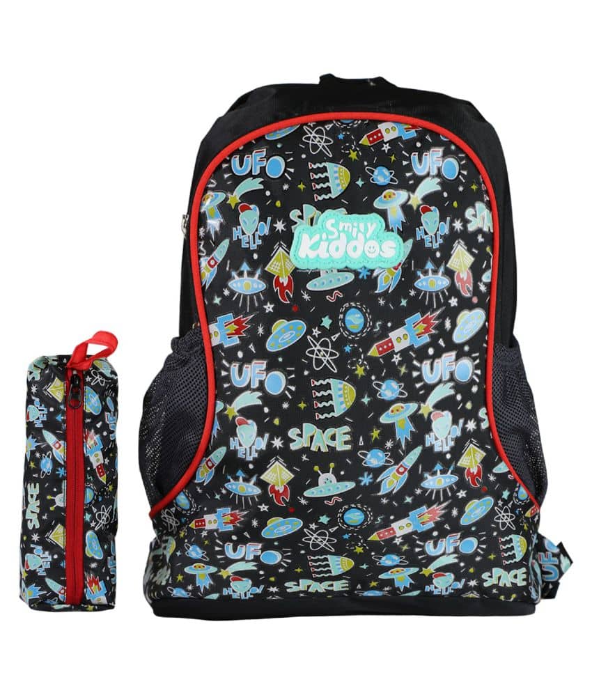 Smily Kiddos 25 Ltrs Black School Bag for Boys & Girls - Handbags | Buy online on ZillyBuy