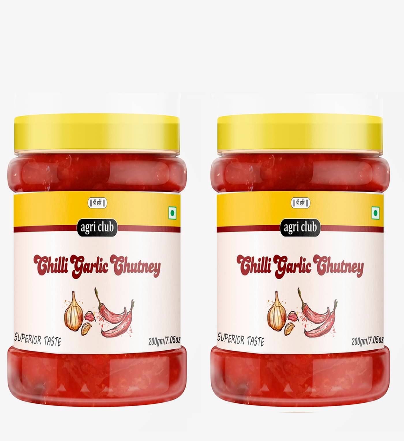     			AGRI CLUB Chilli garlic(each 200g) Chutney 400 g Pack of 2
