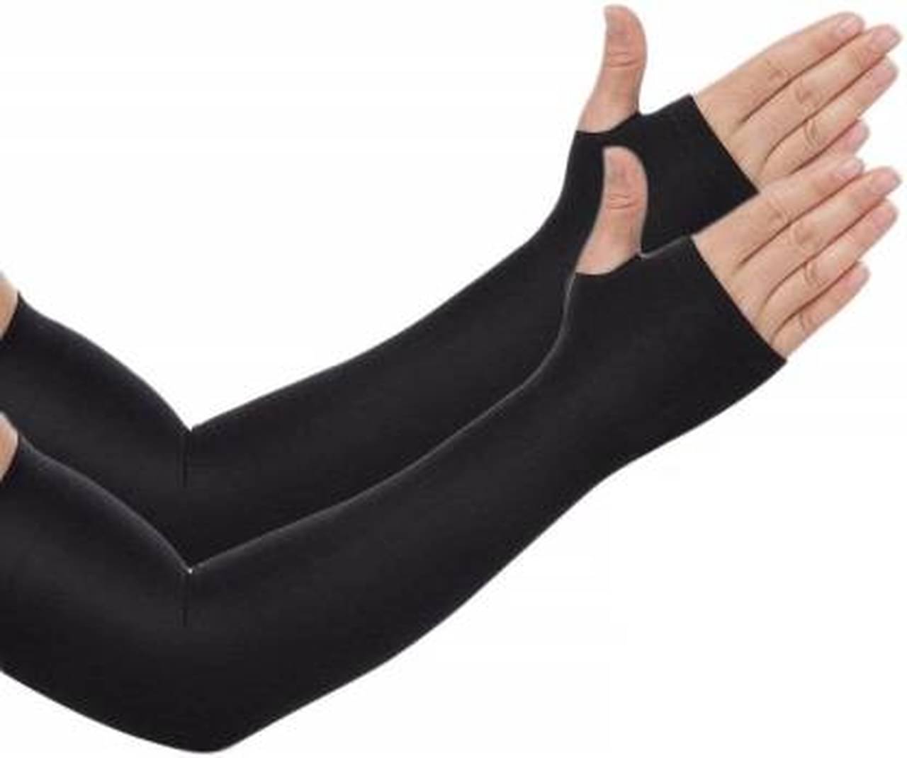     			Bentag Men's and Women's Hand Cover Thumb hole Arm Sleeves Cold & Sun Protective Pack of 1 Pair