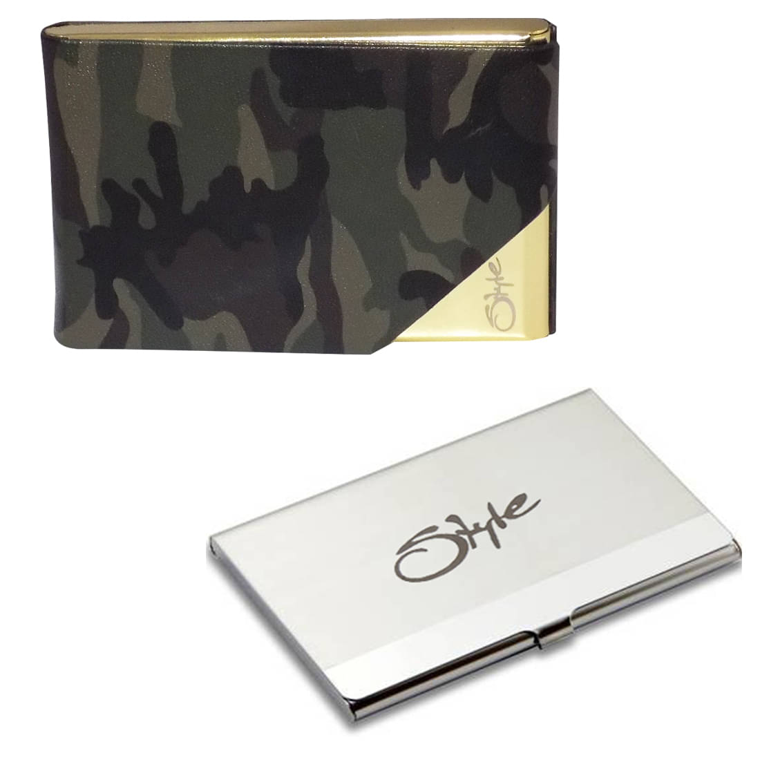     			High Quality Metal with White Debit/Credit ATM|Combo of 2| Card Holder (26662608)