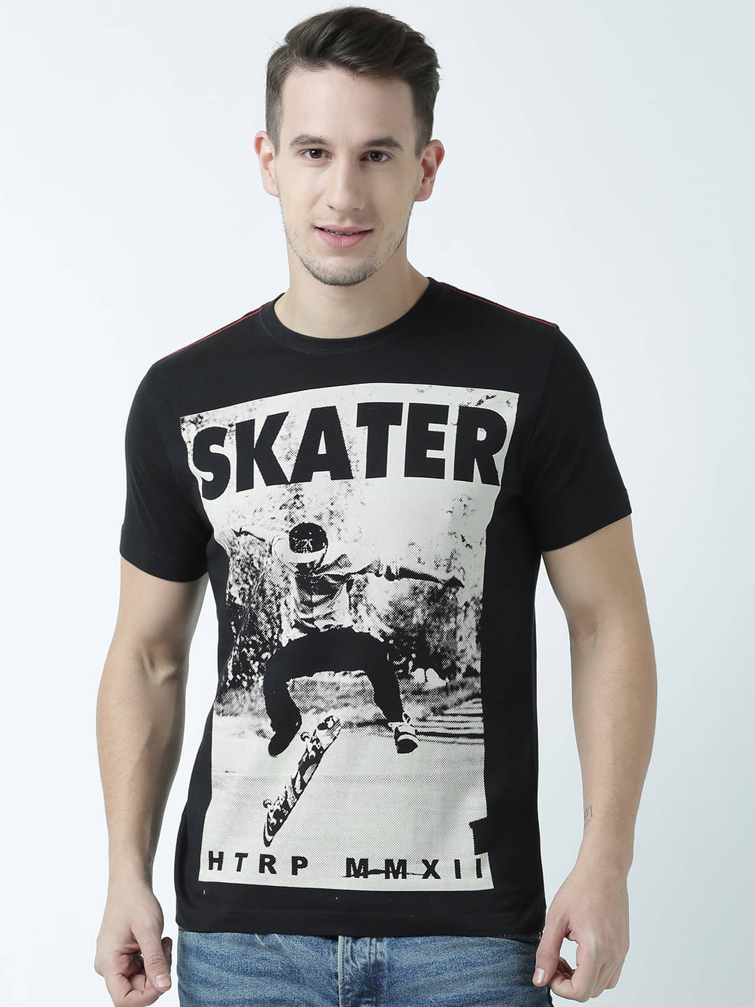 Huetrap Pack of 1 Cotton Regular Fit Men's T-Shirt ( Black ) Huetrap Pack of 1 Cotton Regular Fit Men's T-Shirt ( Black )