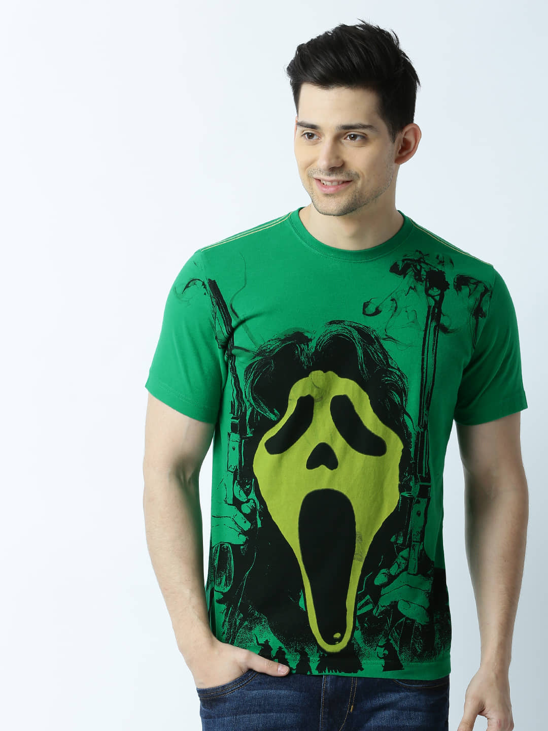 Huetrap Pack of 1 Cotton Regular Fit Men's T-Shirt ( Green )
