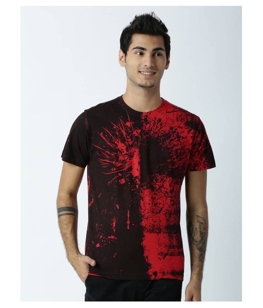 Huetrap Pack of 1 Cotton Regular Fit Men's T-Shirt ( Red ) Huetrap Pack of 1 Cotton Regular Fit Men's T-Shirt ( Red )