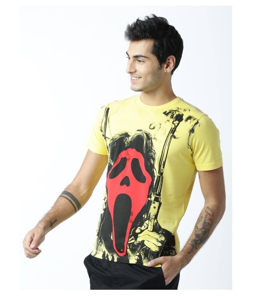 Huetrap Pack of 1 Cotton Regular Fit Men's T-Shirt ( Yellow ) Huetrap Pack of 1 Cotton Regular Fit Men's T-Shirt ( Yellow )