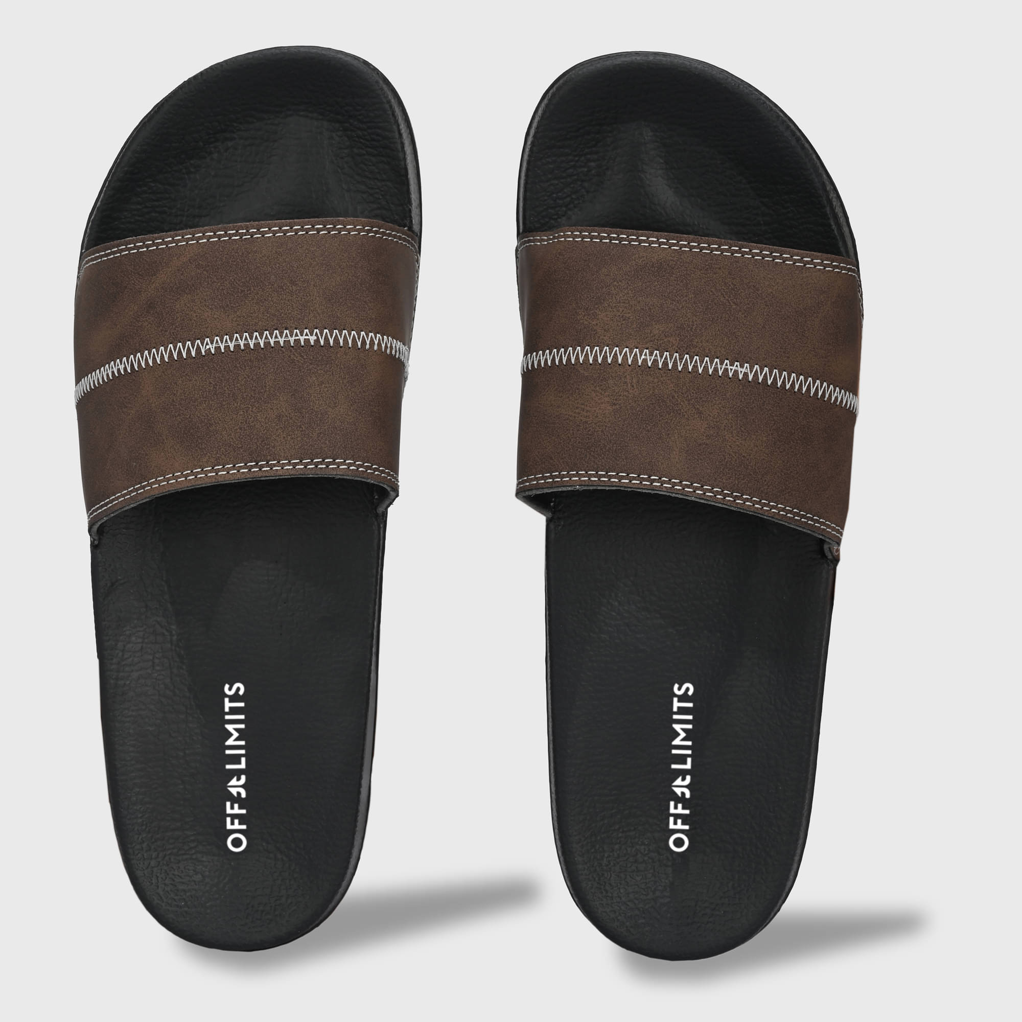     			OFF LIMITS Tan Slides