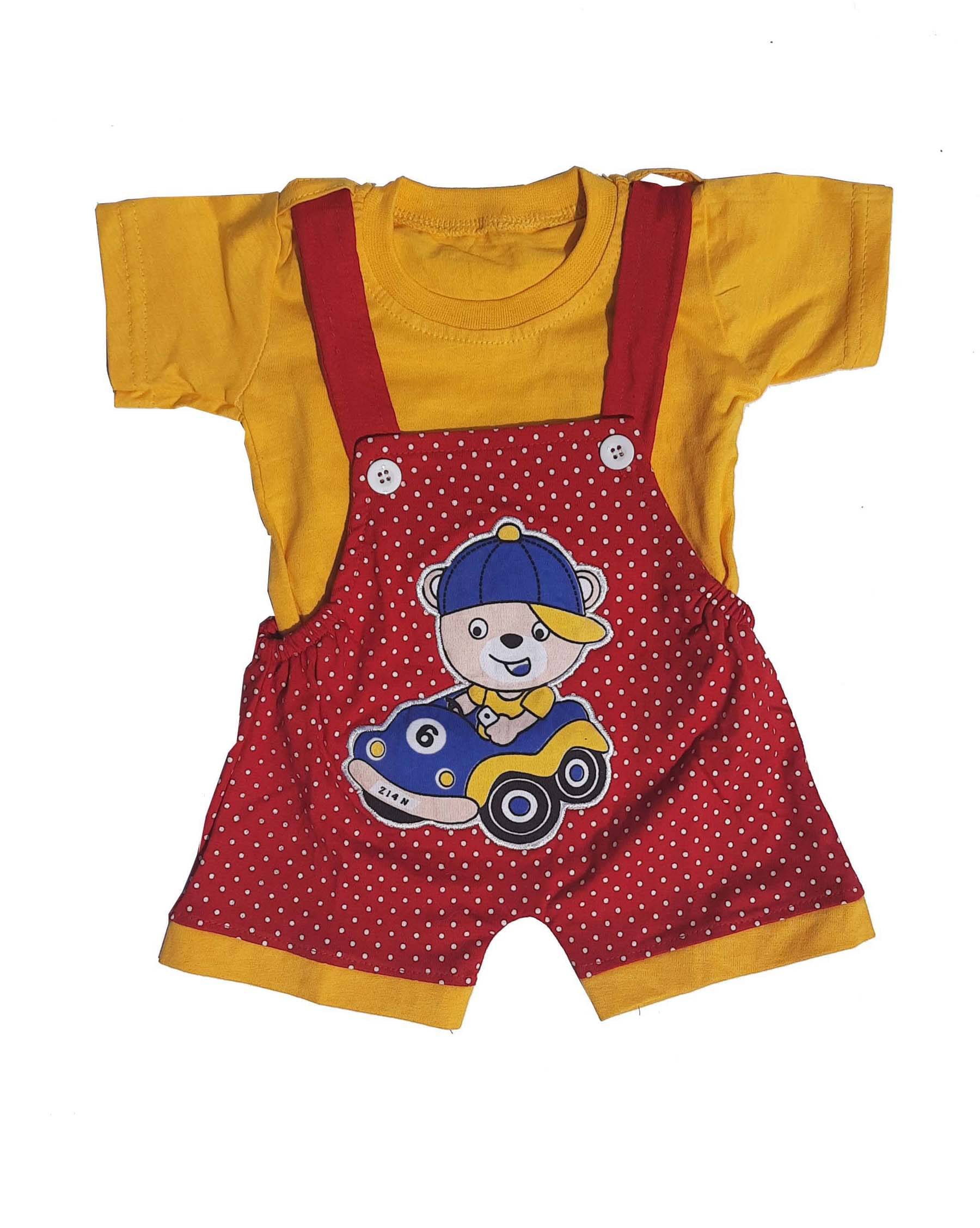     			TRITI Pack of 1 Baby Boys 100% Cotton Tops & Bottoms Sets ( Red )