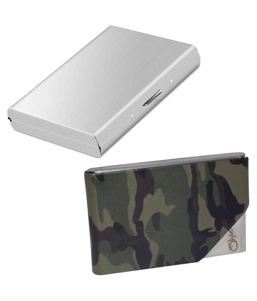 High Quality Metal with White Debit/Credit ATM|Combo of 2| Card Holder (2609SL2665) High Quality Metal with White Debit/Credit ATM|Combo of 2| Card Holder (2609SL2665)