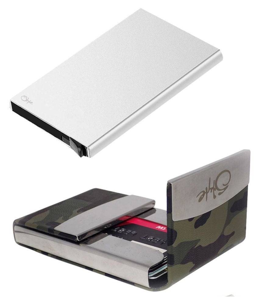     			Style 98 Multi Steel RFID Protected 6 Slot Card Holder For Men & Women