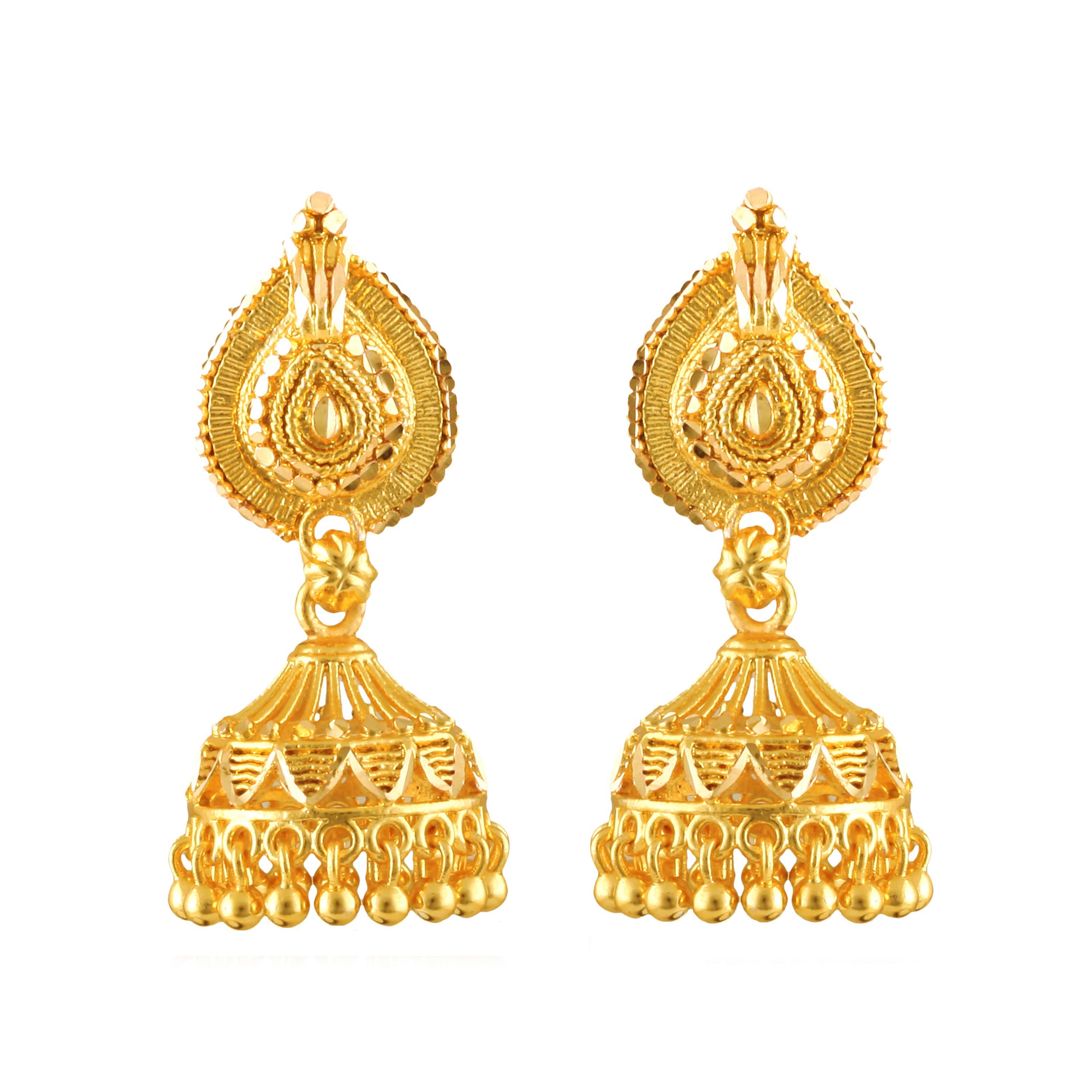 Vighnaharta Traditional Gold Plated Screw back alloy Jhumki Earring for Women and Girls  {VFJ1423ERG} - Earrings | Buy online on ZillyBuy