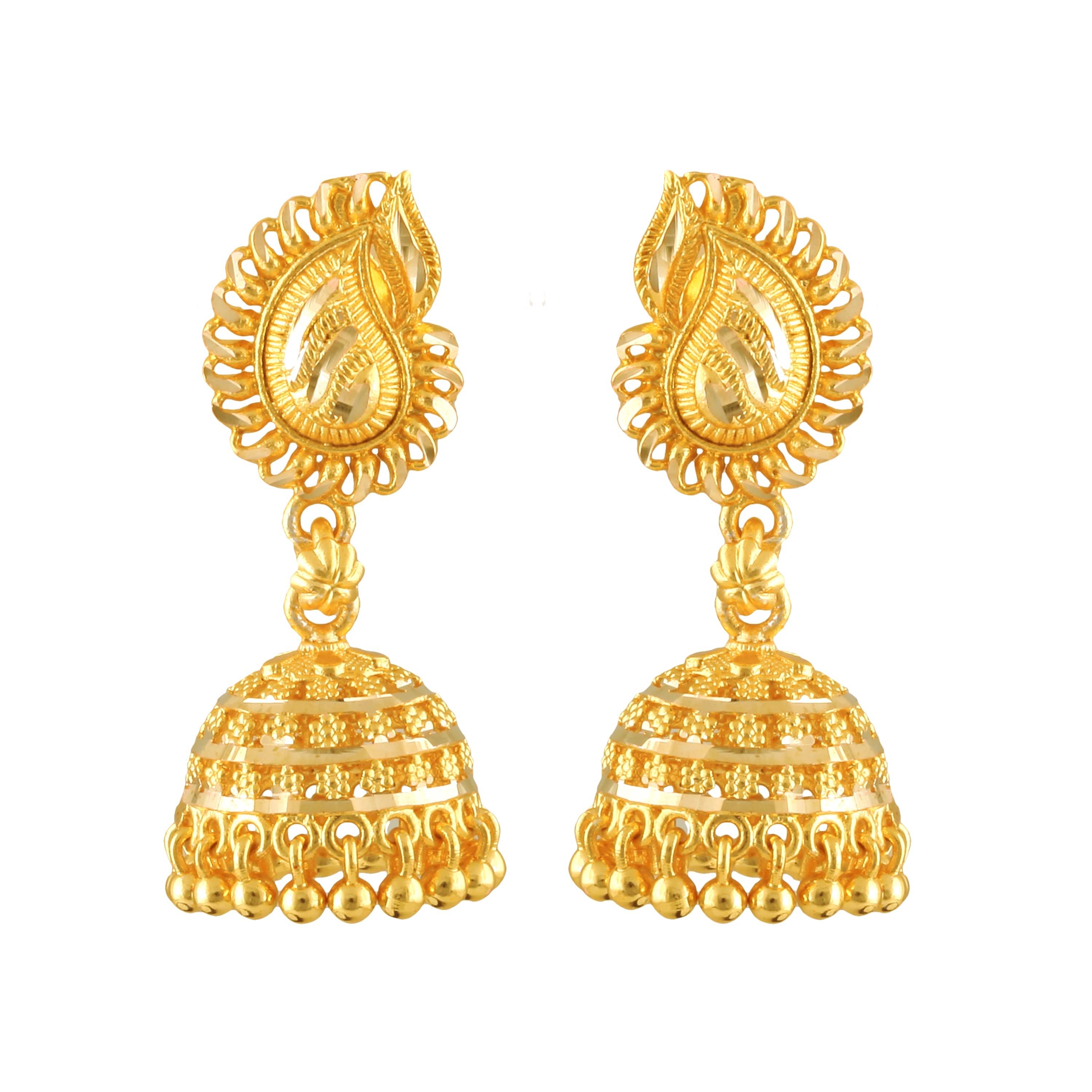     			Vighnaharta Twinkling Beautiful Gold Plated Screw back alloy Jhumki Earring for Women and Girls  {VFJ1411ERG}