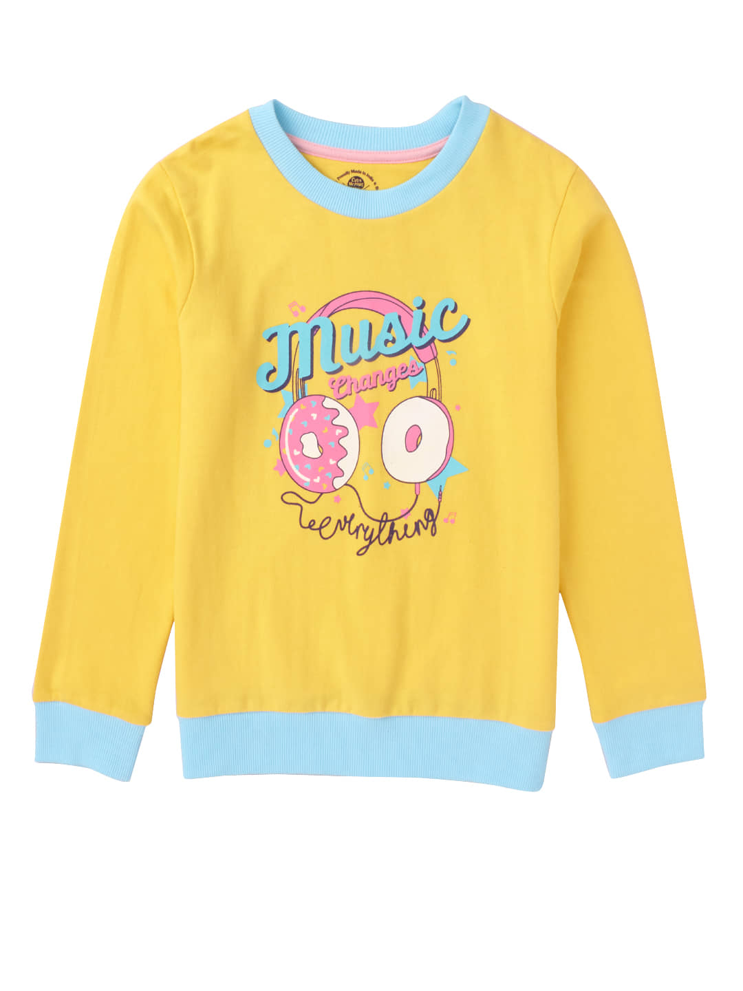 Cub Mcpaws Girls Cotton Blend Sweatshirt ( Yellow )