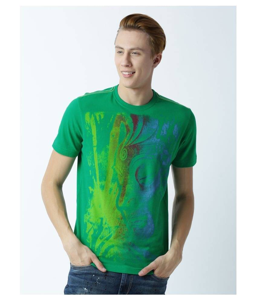     			Huetrap Pack of 1 Cotton Regular Fit Men's T-Shirt ( Green )