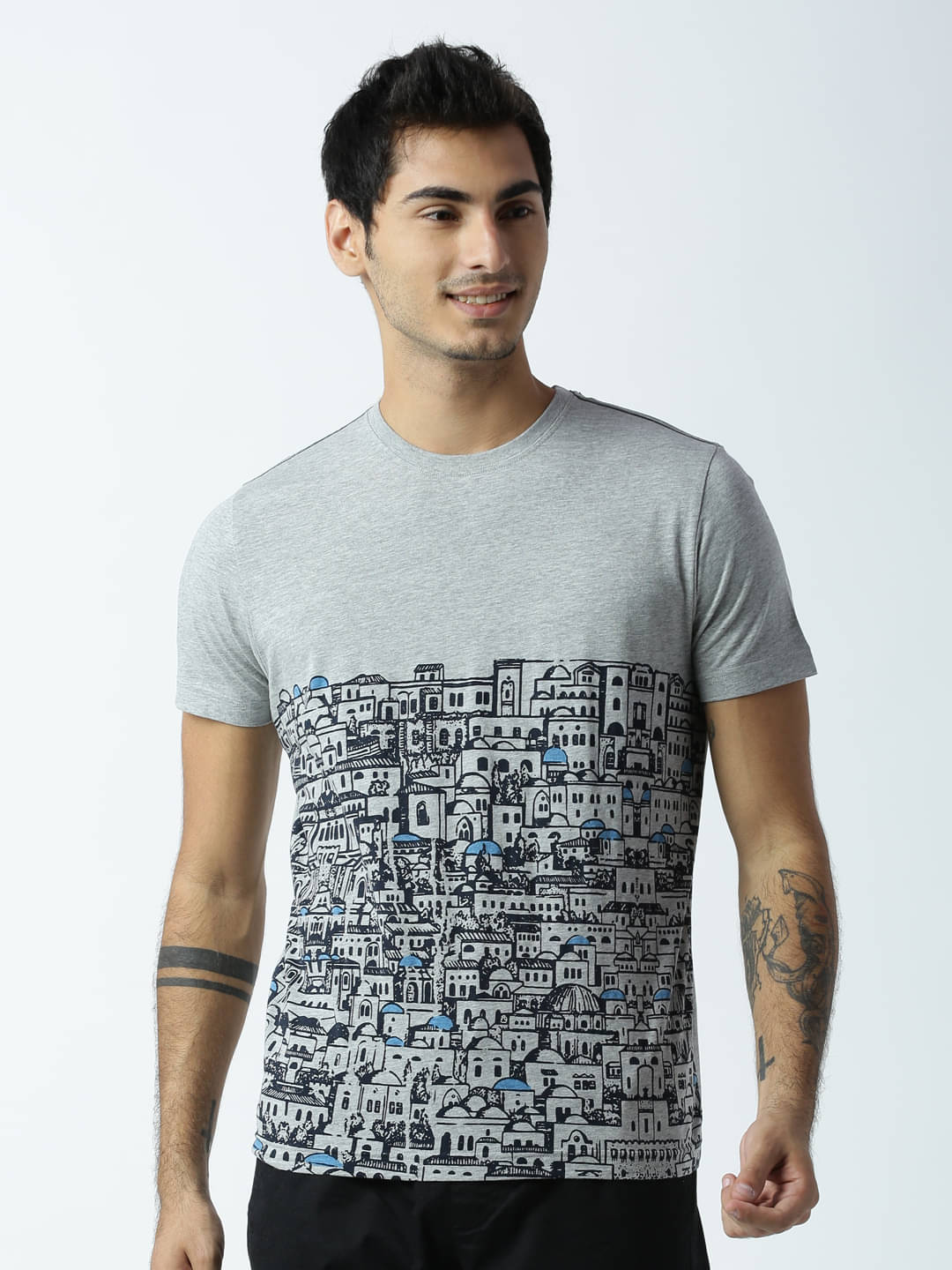 Huetrap Pack of 1 Cotton Regular Fit Men's T-Shirt ( Grey ) Huetrap Pack of 1 Cotton Regular Fit Men's T-Shirt ( Grey )
