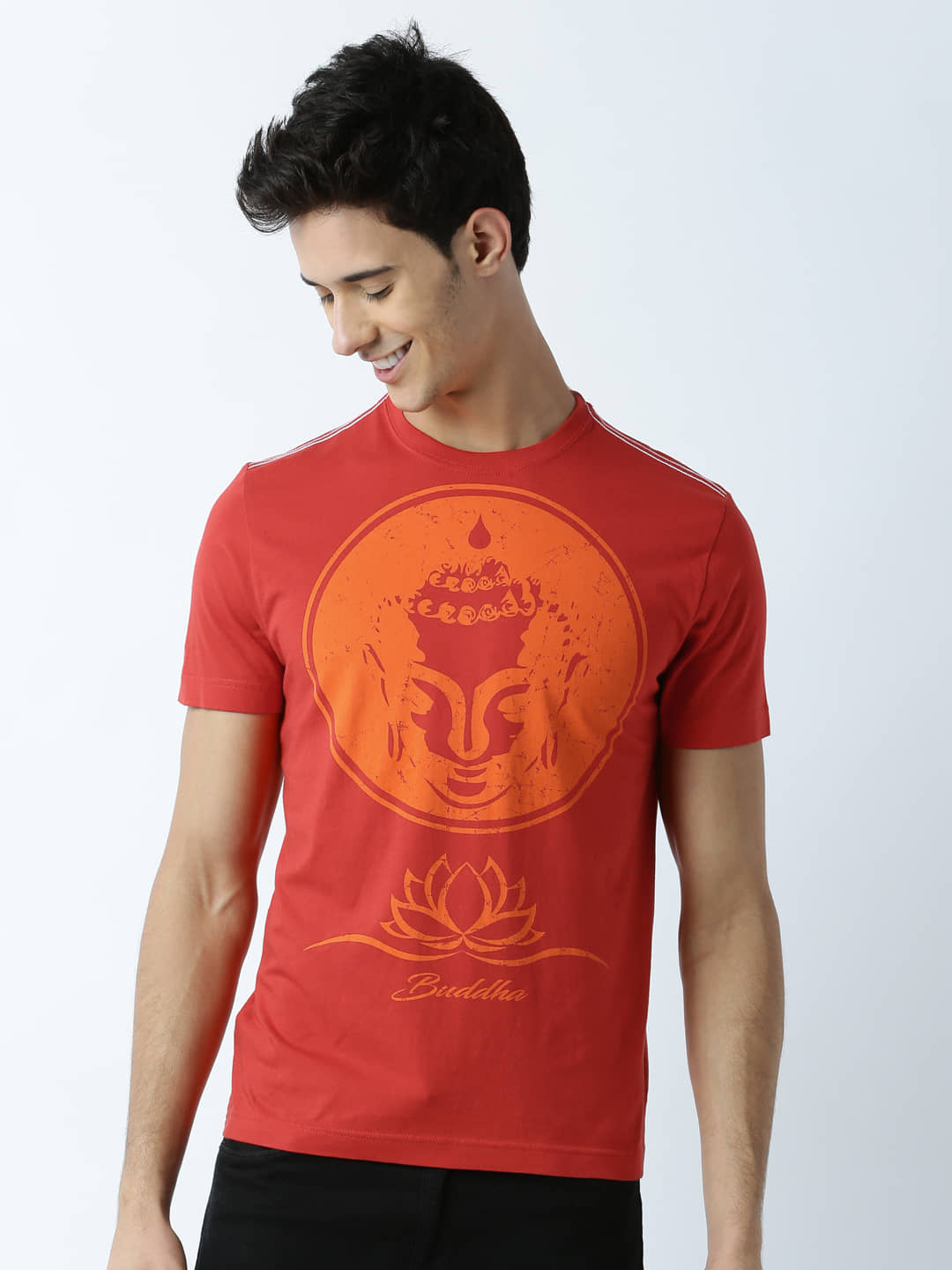 Huetrap Pack of 1 Cotton Regular Fit Men's T-Shirt ( Red )