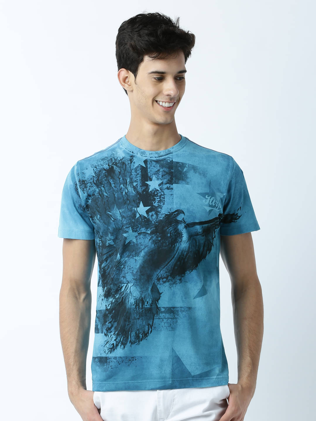 Huetrap Pack of 1 Cotton Regular Fit Men's T-Shirt ( Turquoise ) Huetrap Pack of 1 Cotton Regular Fit Men's T-Shirt ( Turquoise )