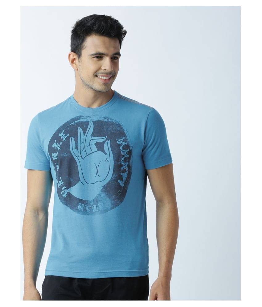 Huetrap Pack of 1 Cotton Regular Fit Men's T-Shirt ( Turquoise ) Huetrap Pack of 1 Cotton Regular Fit Men's T-Shirt ( Turquoise )
