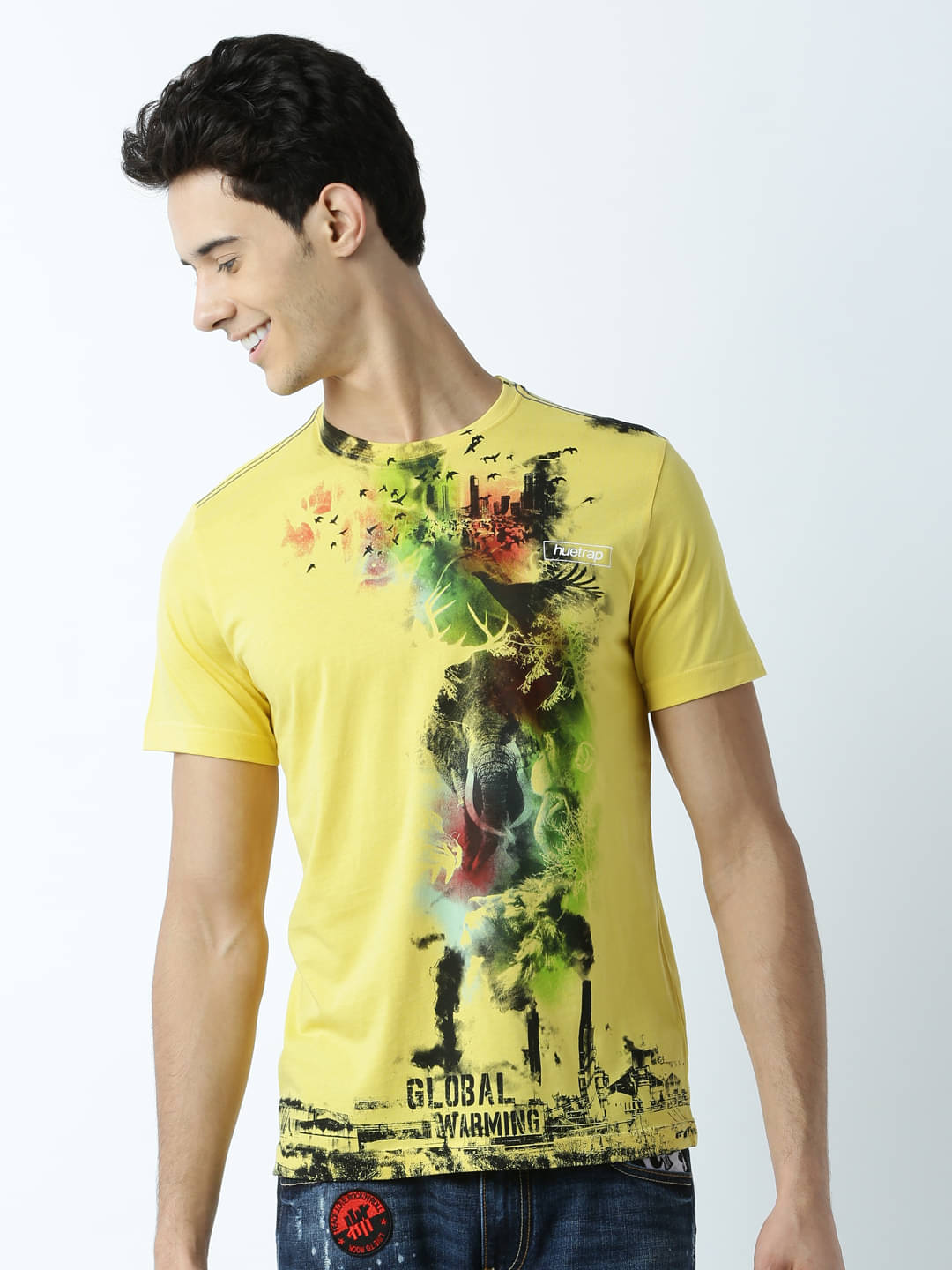 Huetrap Pack of 1 Cotton Regular Fit Men's T-Shirt ( Yellow ) Huetrap Pack of 1 Cotton Regular Fit Men's T-Shirt ( Yellow )