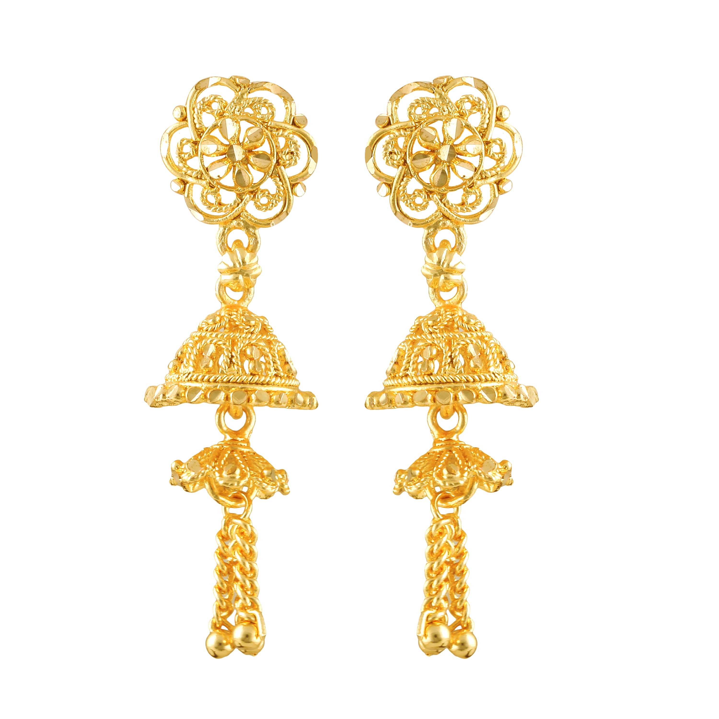 Vighnaharta Chain Latkan Gold Plated Screw back alloy Jhumki Earring for Women and Girls {VFJ1425ERG} Vighnaharta Chain Latkan Gold Plated Screw back alloy Jhumki Earring for Women and Girls {VFJ1425ERG}