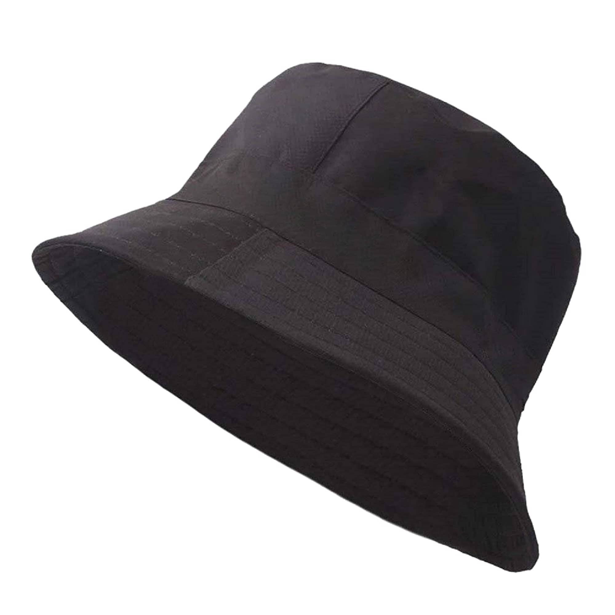 Zacharias Unisex Cotton Fishermen Bucket Cap Hat Black