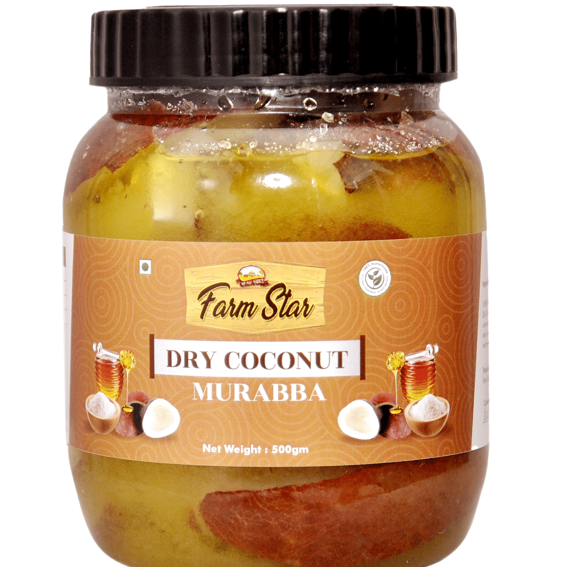 Farm Star Dry Coconut Murabba Marmalade 500 gm     			Farm Star Dry Coconut Murabba Marmalade 500 gm