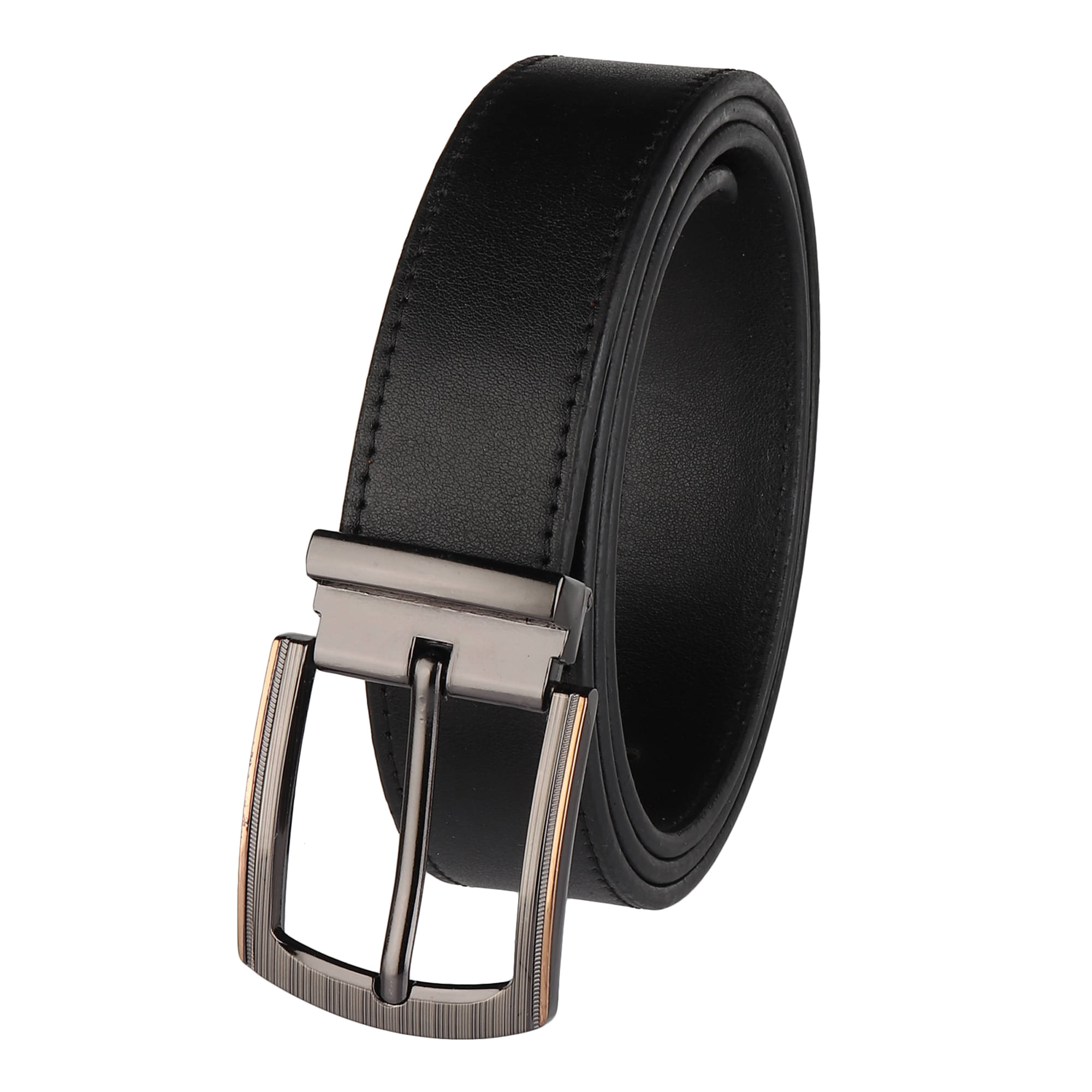     			Loopa Black PU Formal Belt Pack of 1