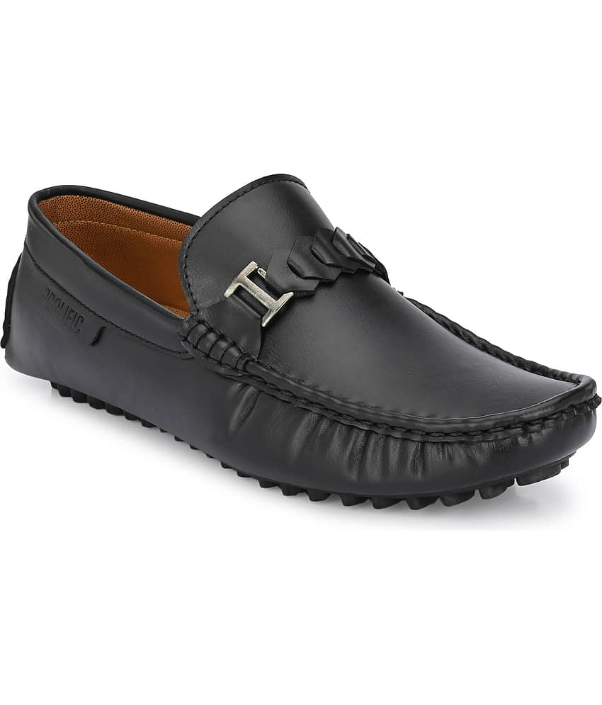 Prolific Artificial Leather Black Formal Loafers - Formal Shoes | Buy online on ZillyBuy