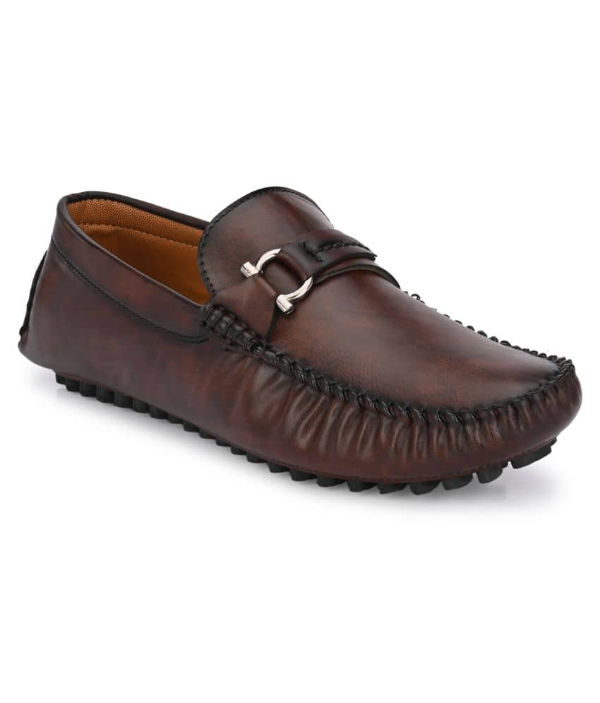 Prolific Artificial Leather Brown Formal Loafers - Formal Shoes | Buy online on ZillyBuy