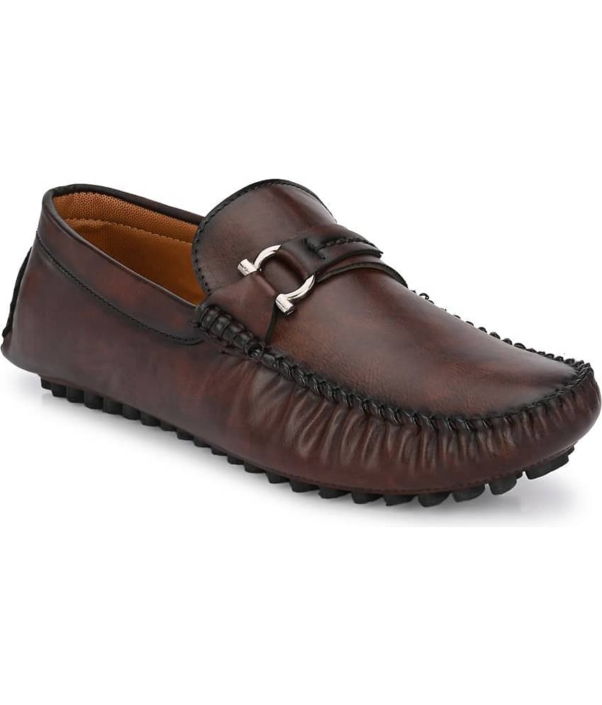 Prolific Artificial Leather Brown Formal Loafers - Formal Shoes | Buy online on ZillyBuy