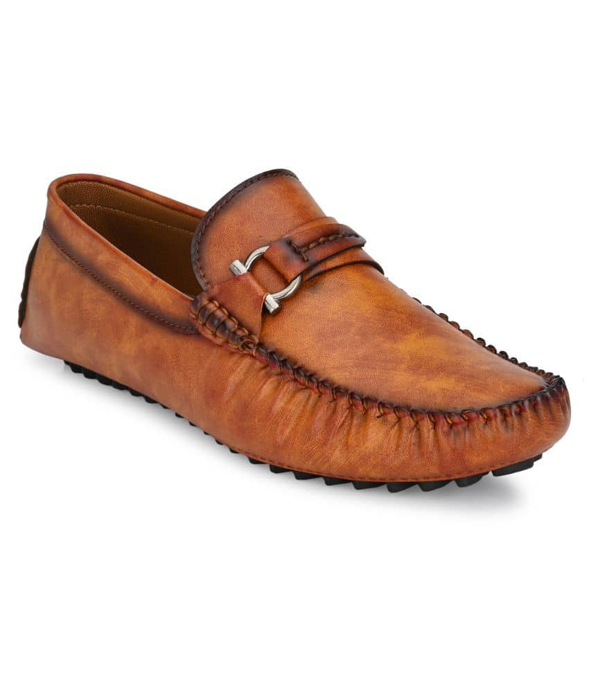 Prolific Artificial Leather Tan Formal Loafers - Formal Shoes | Buy online on ZillyBuy