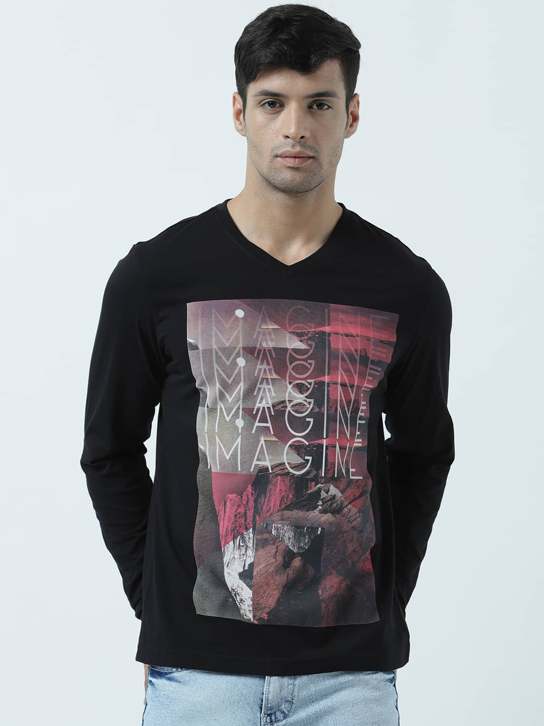     			Huetrap Pack of 1 Cotton Regular Fit Men's T-Shirt ( Black )