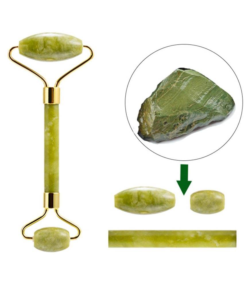 Adbeni Jade Double Ended, Massager Roller & Gua Sha Scraping (GREEN HIMALAYAN JADE) Adbeni Jade Double Ended, Massager Roller & Gua Sha Scraping (GREEN HIMALAYAN JADE)