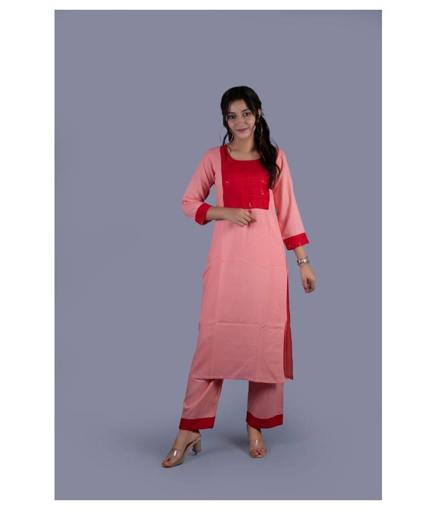     			PIOUS LIBAS Rayon Kurti With Palazzo - Stitched Suit Single