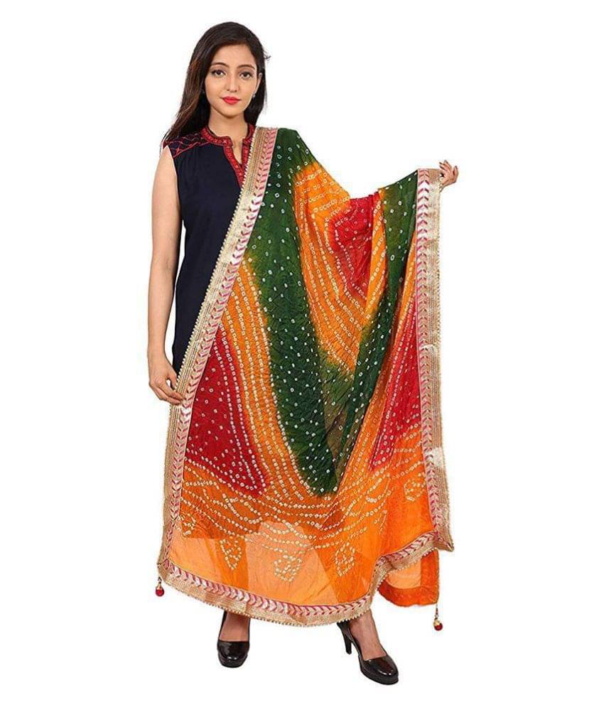     			Raj Multicoloured Art Silk Dupatta - Single