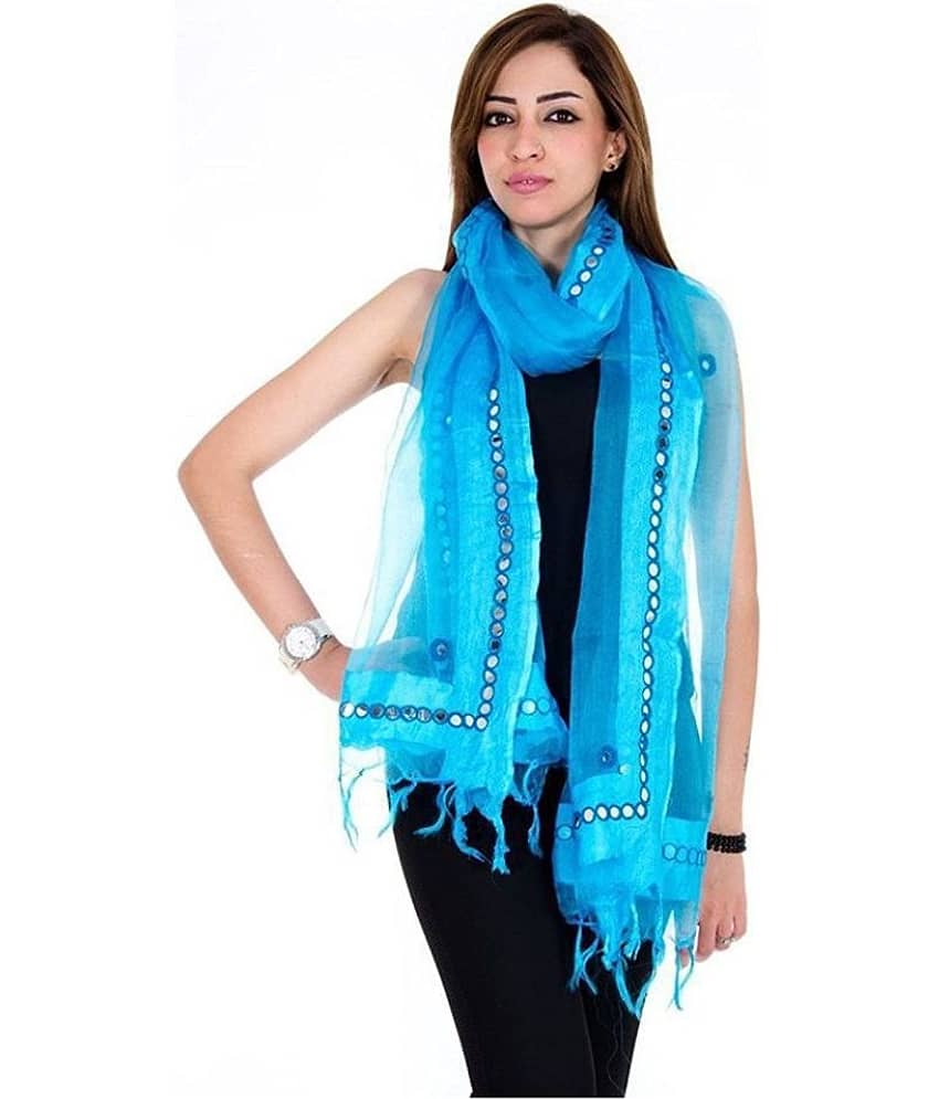 Raj Turquoise Tissue Dupatta - Single - Dupattas & Shawls | Buy online on ZillyBuy