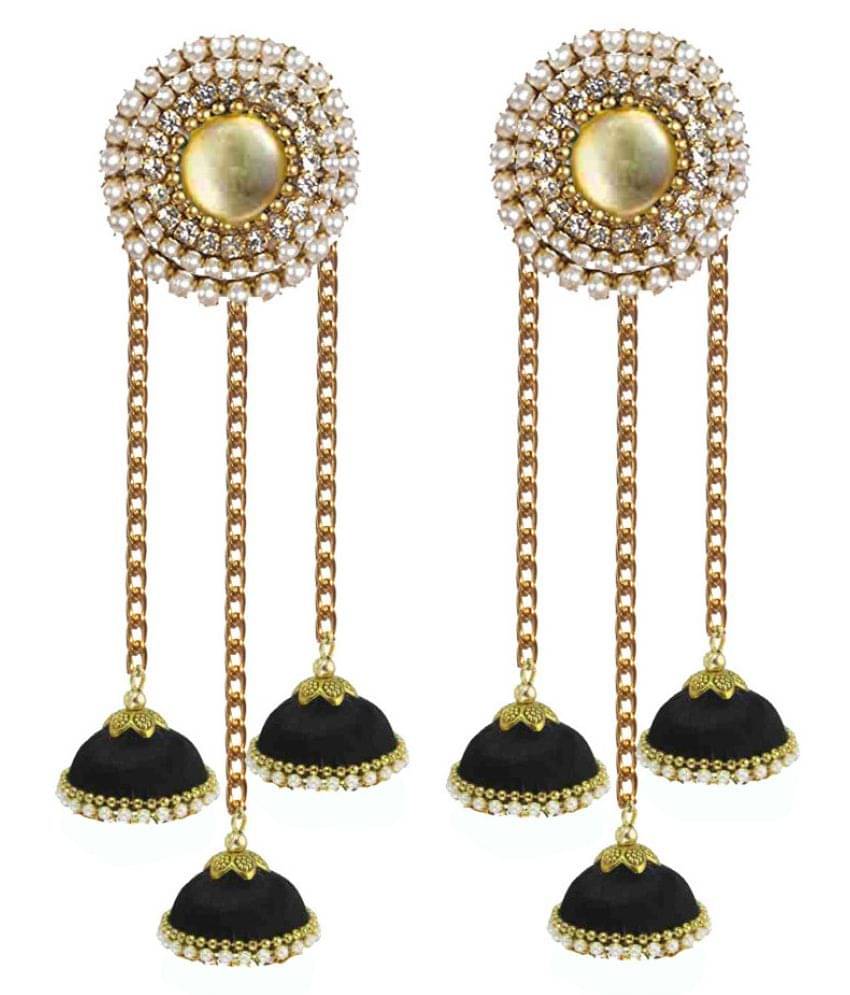 Silk thread stud with base earring jhumka for women and girls Silk thread stud with base earring jhumka for women and girls