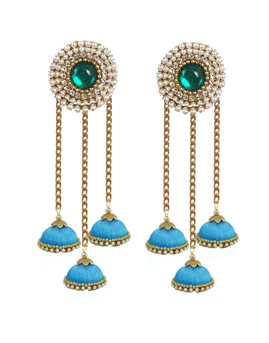     			Silk thread stud with base earring jhumka for women and girls