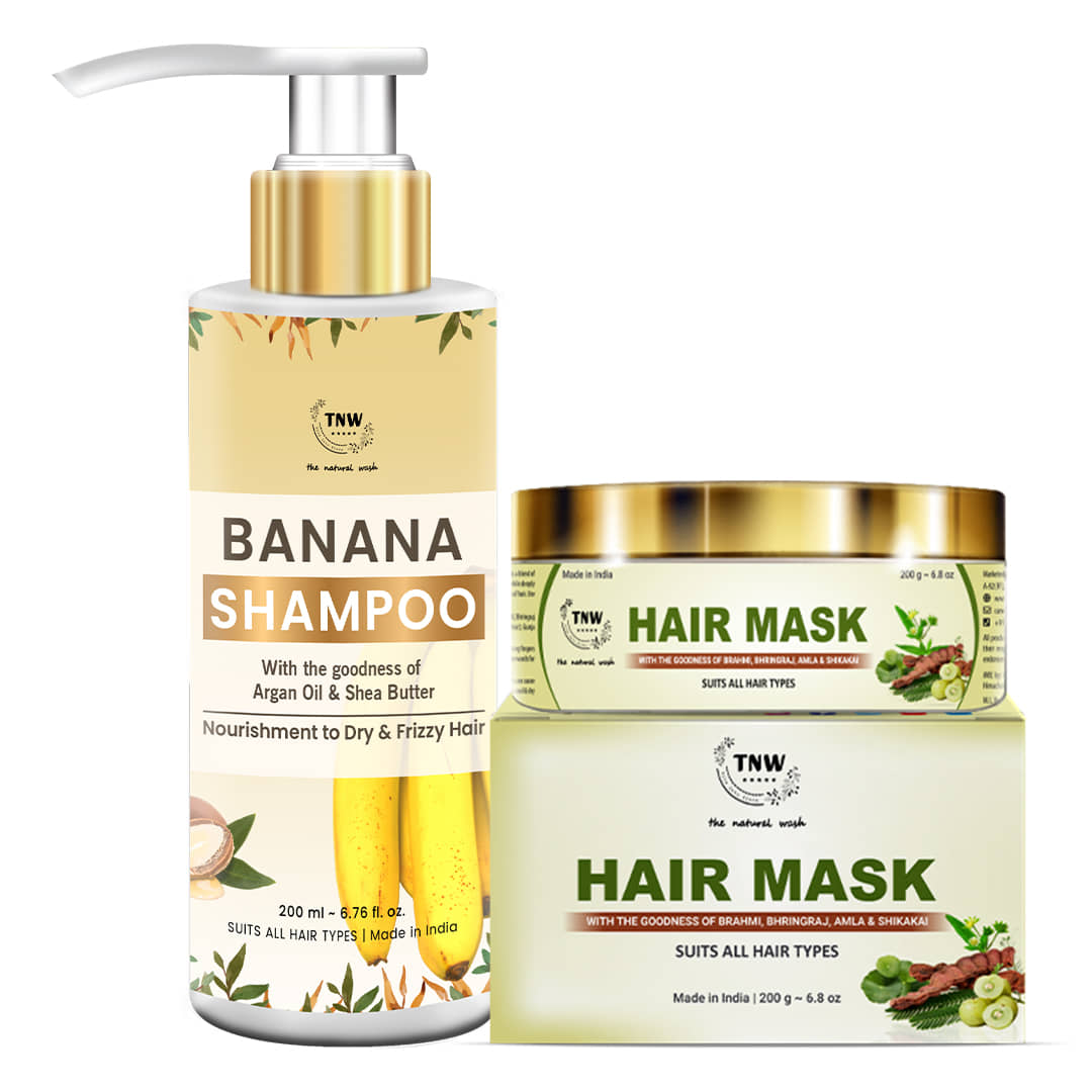 TNW - The Natural Wash Amla Hair Mask & Banana Shampoo For Shampoo 400 mL Pack of 2