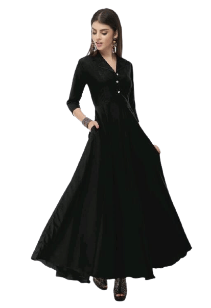 TOGZZ Women Crepe A-line Dress ( Black )