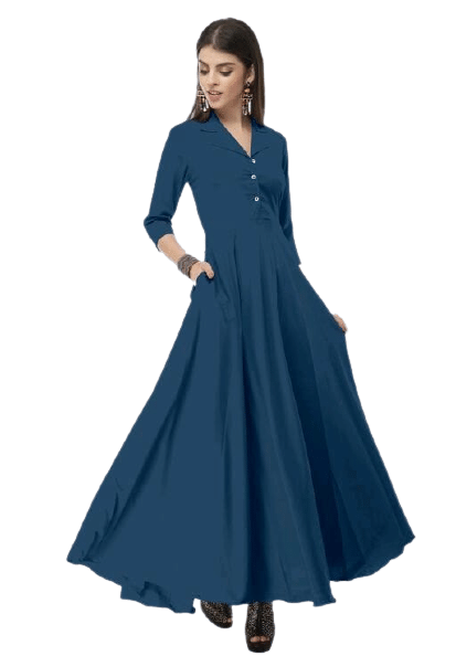 TOGZZ Women Crepe A-line Dress ( Blue ) TOGZZ Women Crepe A-line Dress ( Blue )