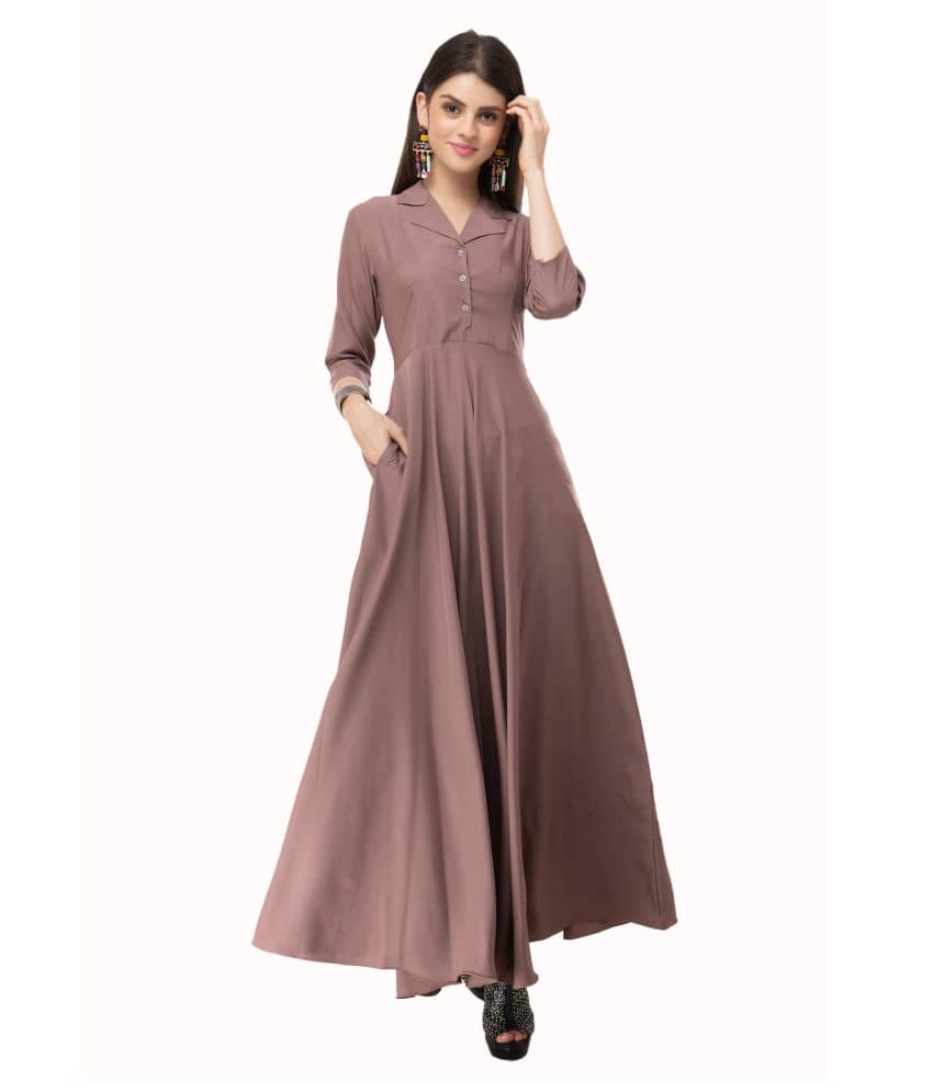 TOGZZ Women Crepe A-line Dress ( Pink )