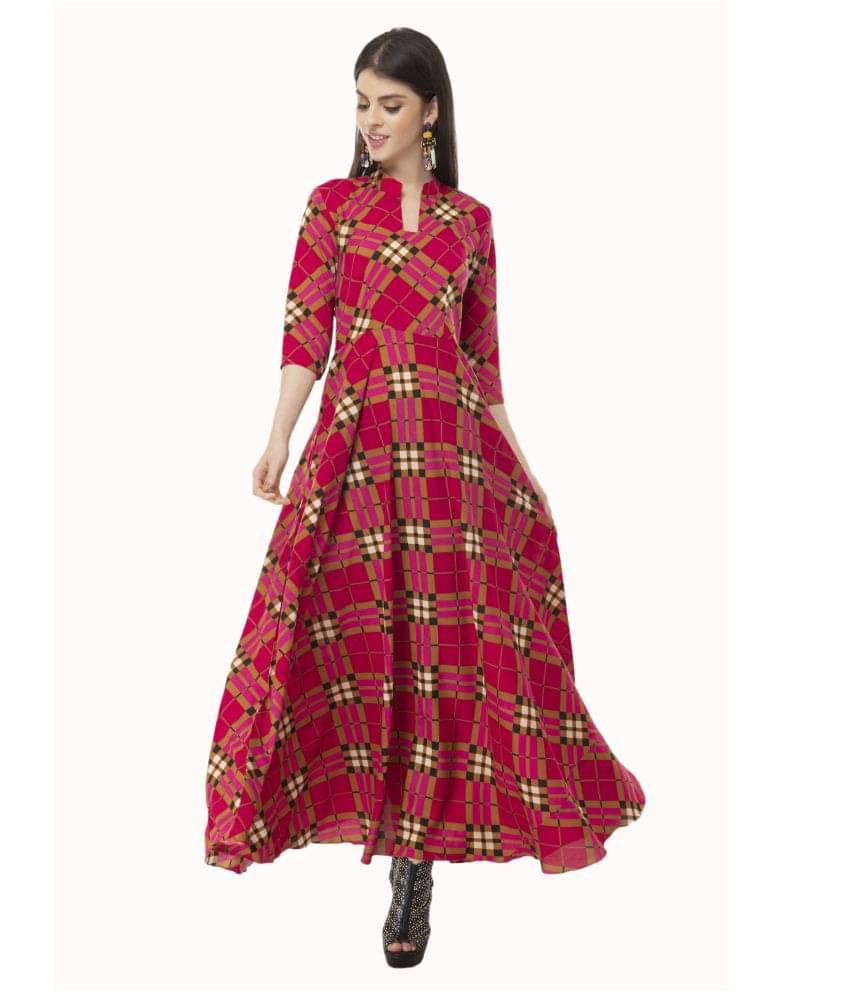 TOGZZ Crepe Pink A- line Dress - Single TOGZZ Crepe Pink A- line Dress - Single