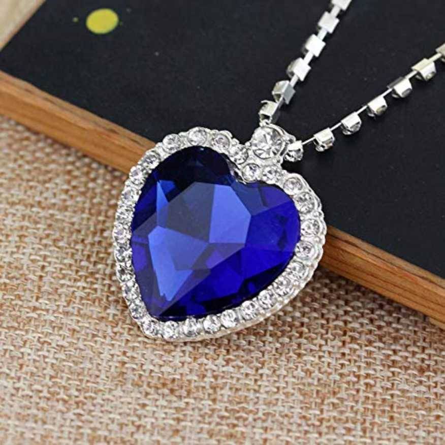     			YouBella Gracias Collection Swiss Zircon Jewellery Exclusive Titanic Heart Pendant/Necklace for Women and Girls
