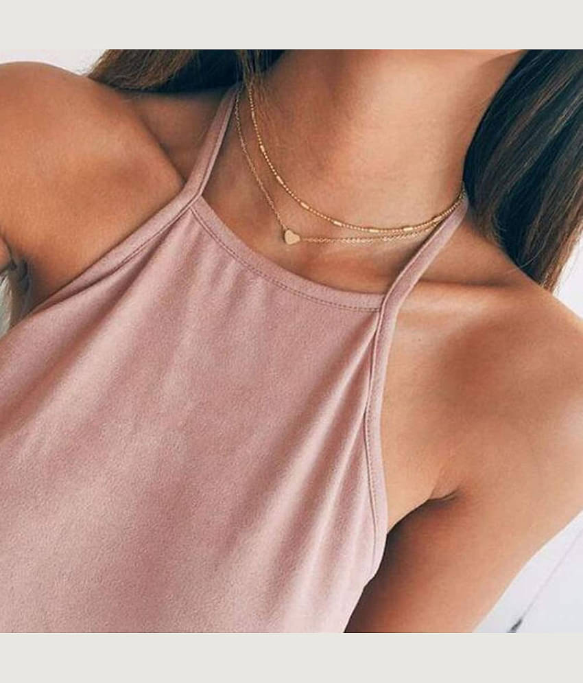 YouBella Jewellery for Women Stylish Pendant Necklace for Women & Girls (Gold)