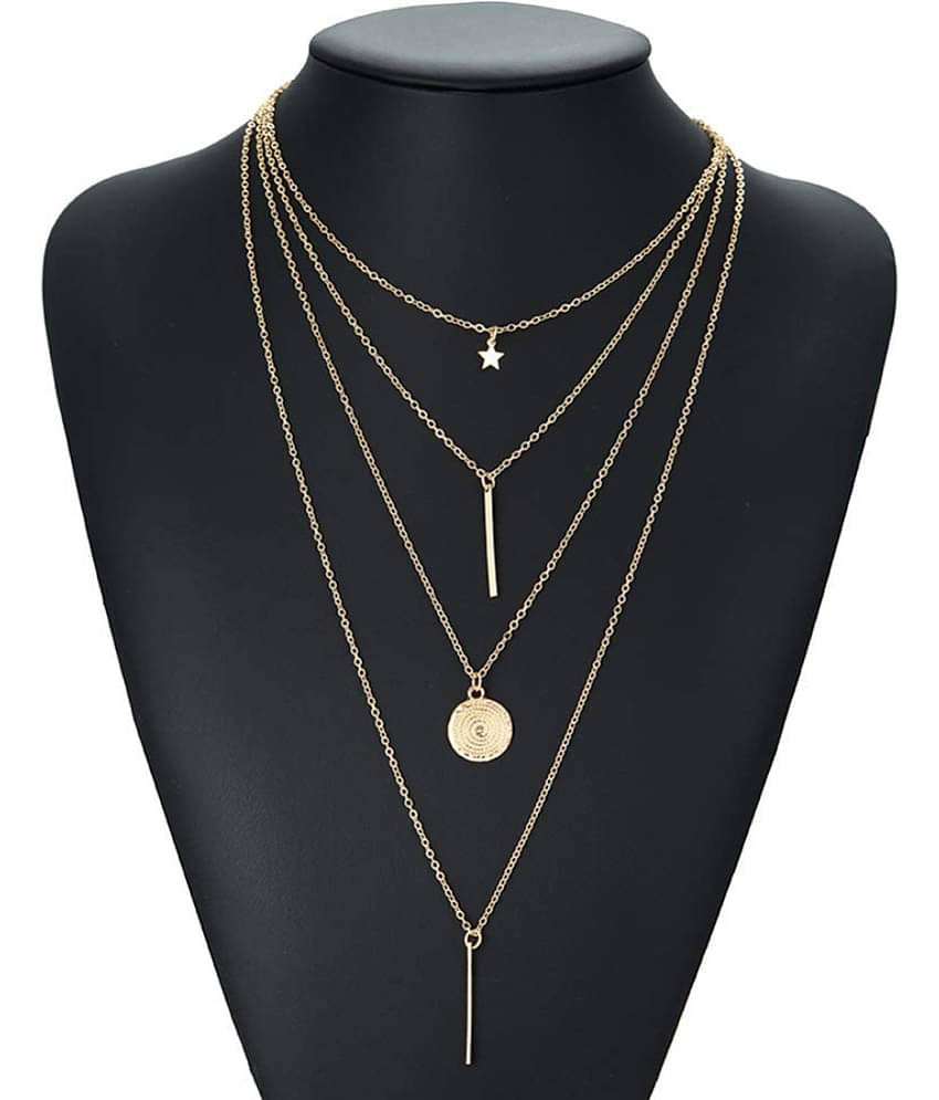 YouBella Jewellery Stylish Combo of Two Necklace Chains for Women and Girls (Style 3)