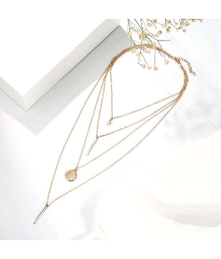 YouBella Jewellery Stylish Combo of Two Necklace Chains for Women and Girls (Style 3)